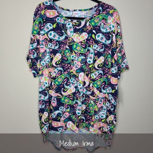 LuLaRoe Irma Tunic Medium Paisley NEW - Picture 1 of 2